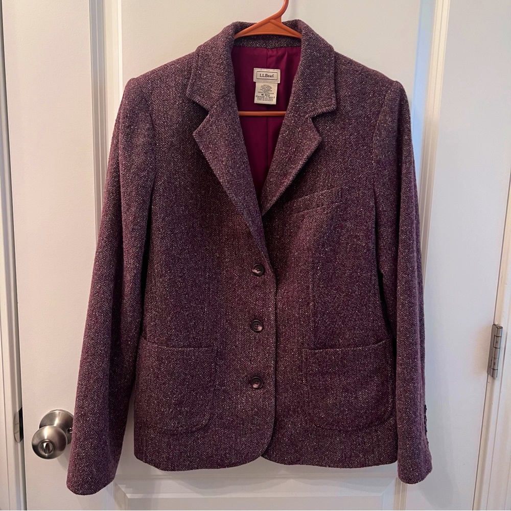 Classic herringbone women's L.L. Bean Blazer.